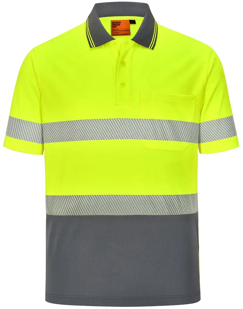Unisex CoolDry D/N S/S Hi-vis Polo - Image 3