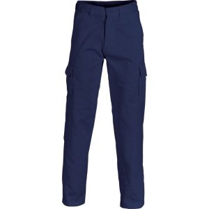 dnc cotton drill cargo work pants navy