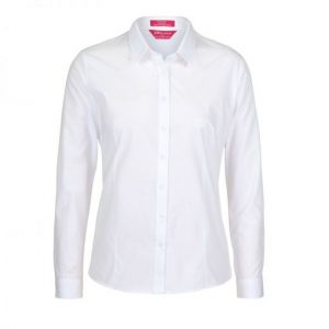 jbs ladies long sleeve poplin shirt white