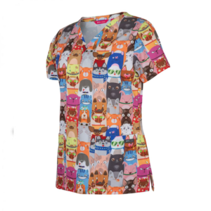 JB's ladies Printed Scrubs Top