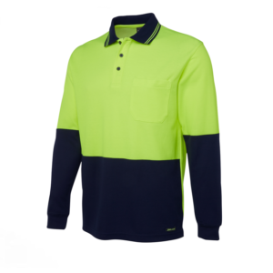 JB's Hi-Vis L/S Cotton Back Polo