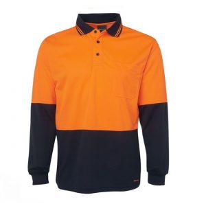 jbs long sleeve trad polo orange