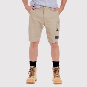 tradie cargo shorts khaki