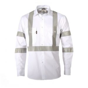 white night workers shape with reflective tape